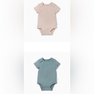 Mori baby 2 Ribbed Short Sleeve Bodysuit size 6-9 months